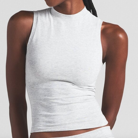 SKIMS Women's Grey Mock Neck Tank Top - Size M/L - Picture 2 of 7